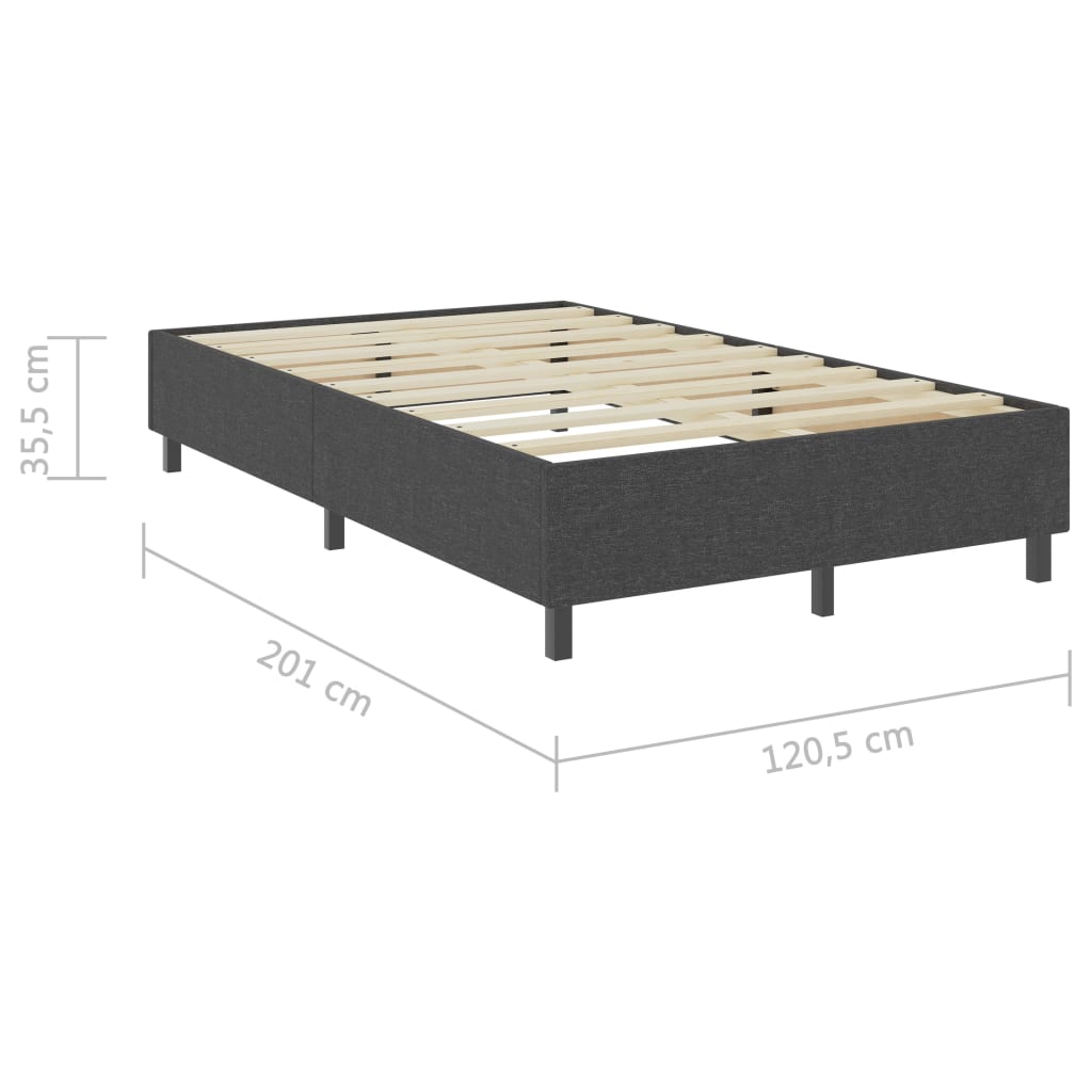 vidaXL Boxspring-Bettgestell Grau Stoff 120x200 cm