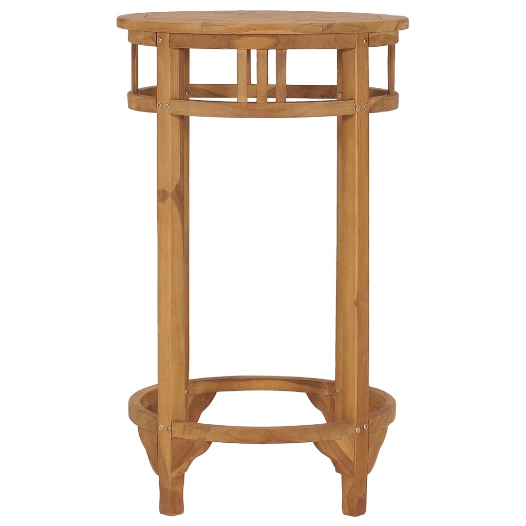 vidaXL Bartisch Ø 60 cm Massivholz Teak