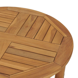 vidaXL Bartisch Ø 60 cm Massivholz Teak