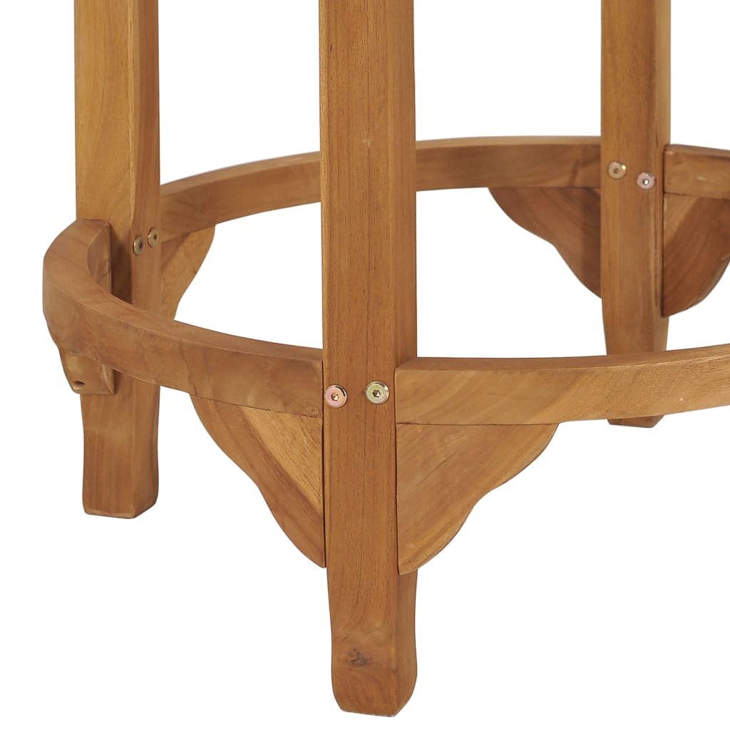 vidaXL Bartisch Ø 60 cm Massivholz Teak