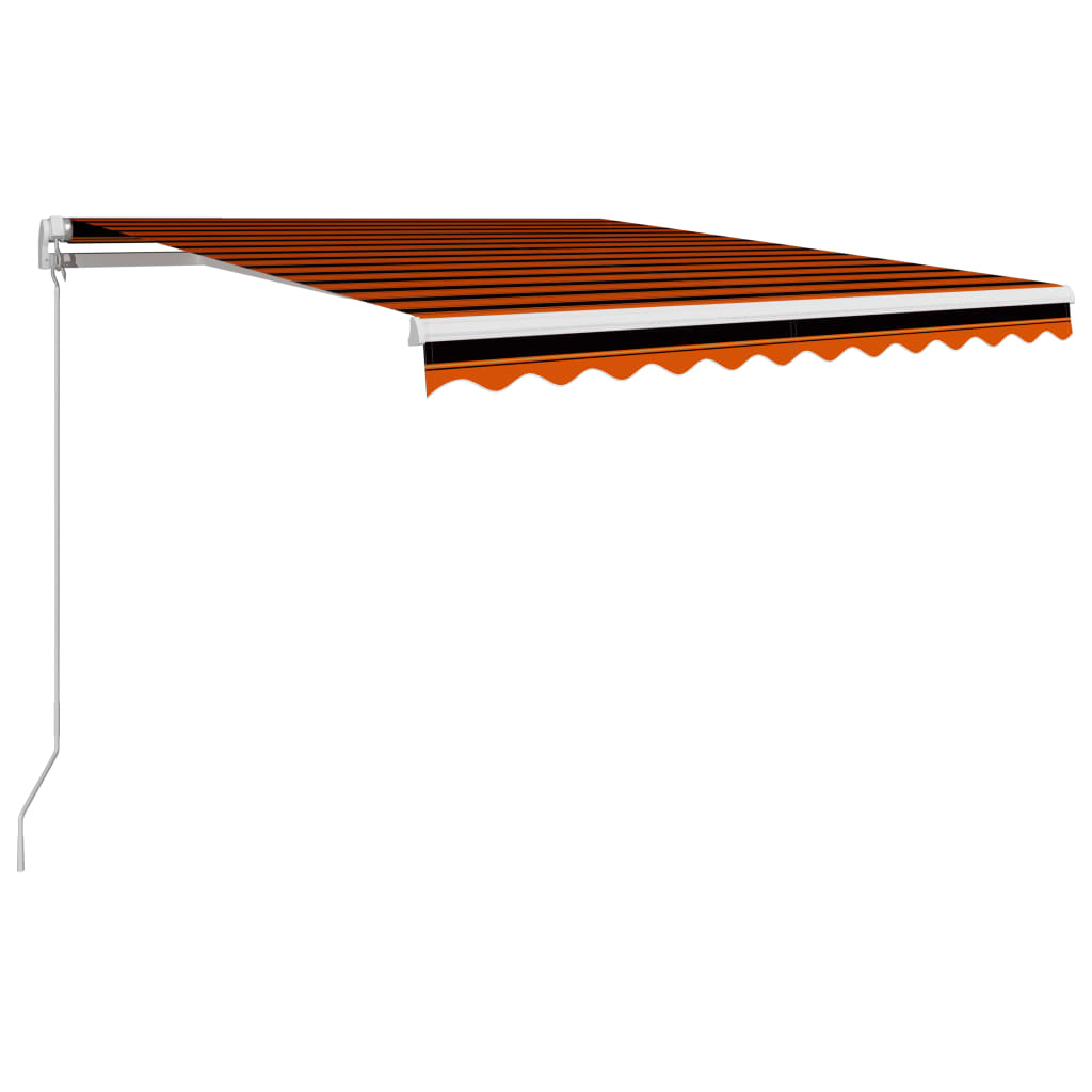 vidaXL Einziehbare Markise Handbetrieben 300 x 250 cm Orange und Braun