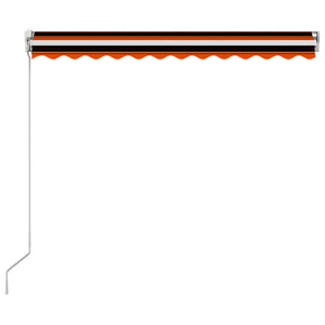 vidaXL Einziehbare Markise Handbetrieben 300 x 250 cm Orange und Braun