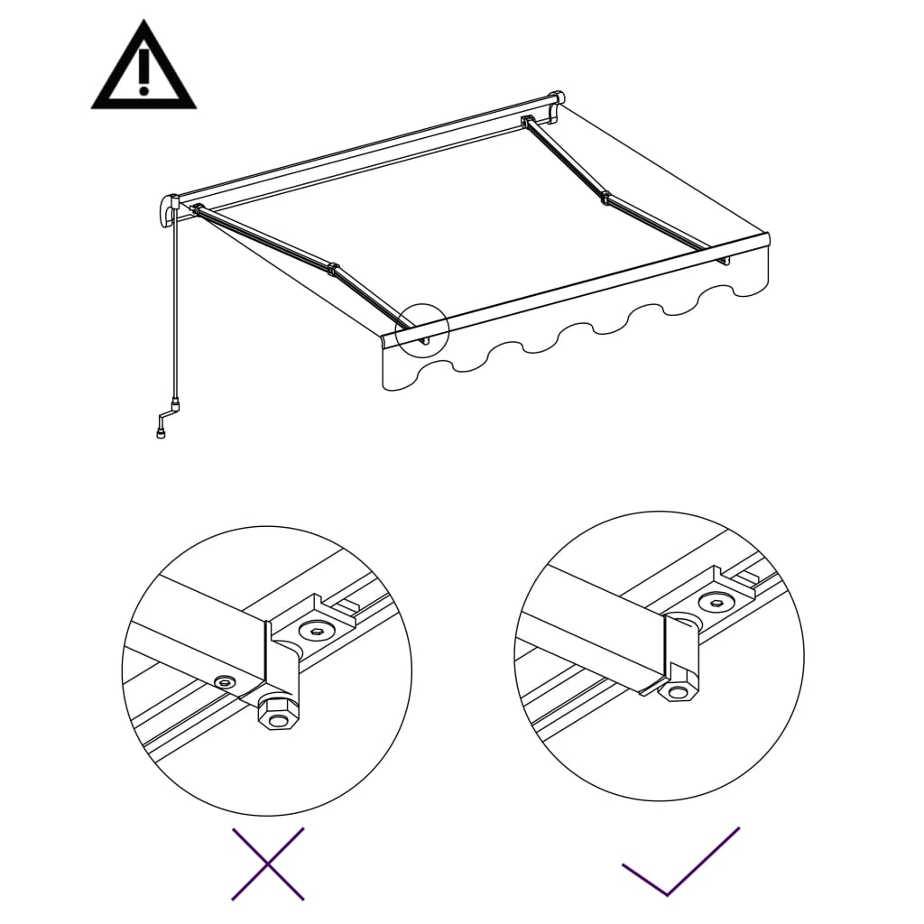 Einziehbare Markise Handbetrieben 600 x 300 cm Anthrazit Stilecasa