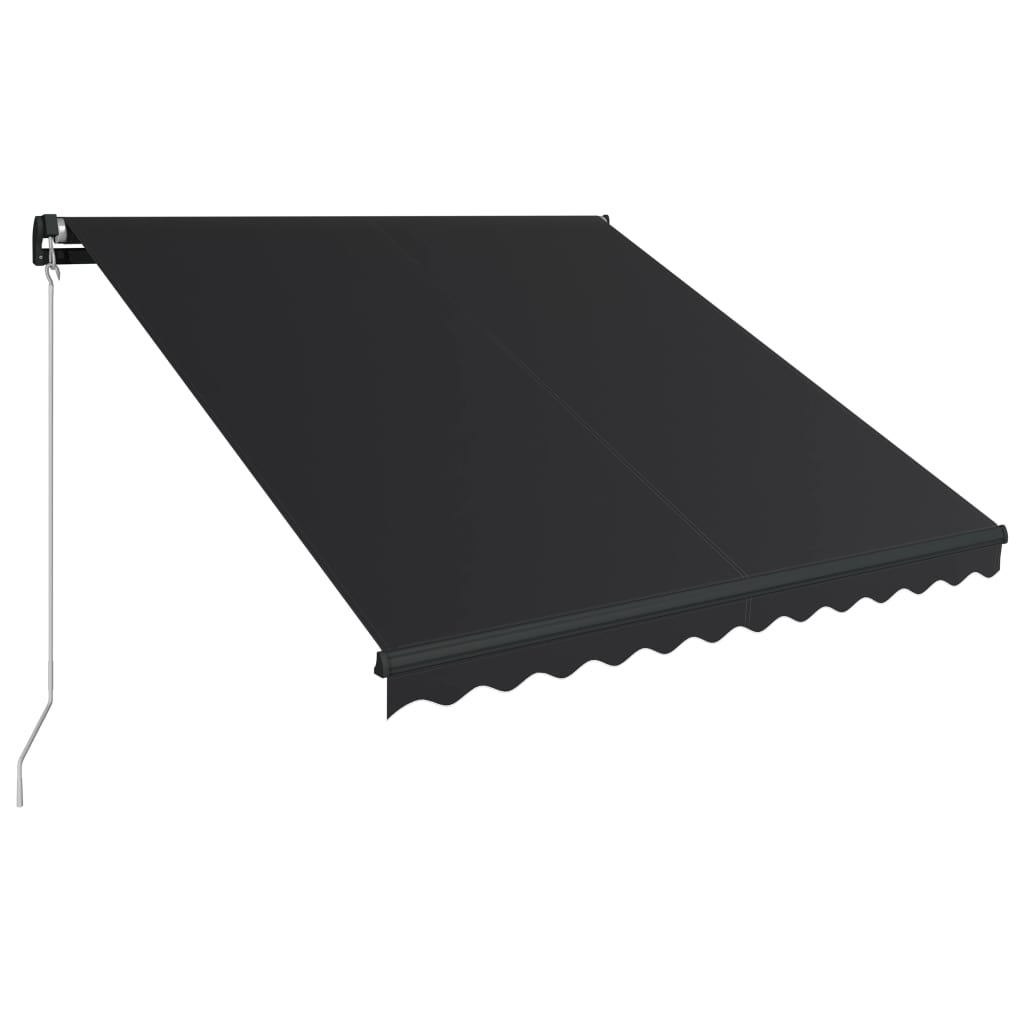 vidaXL Markise Manuell Einziehbar mit LED 350x250 cm Anthrazit