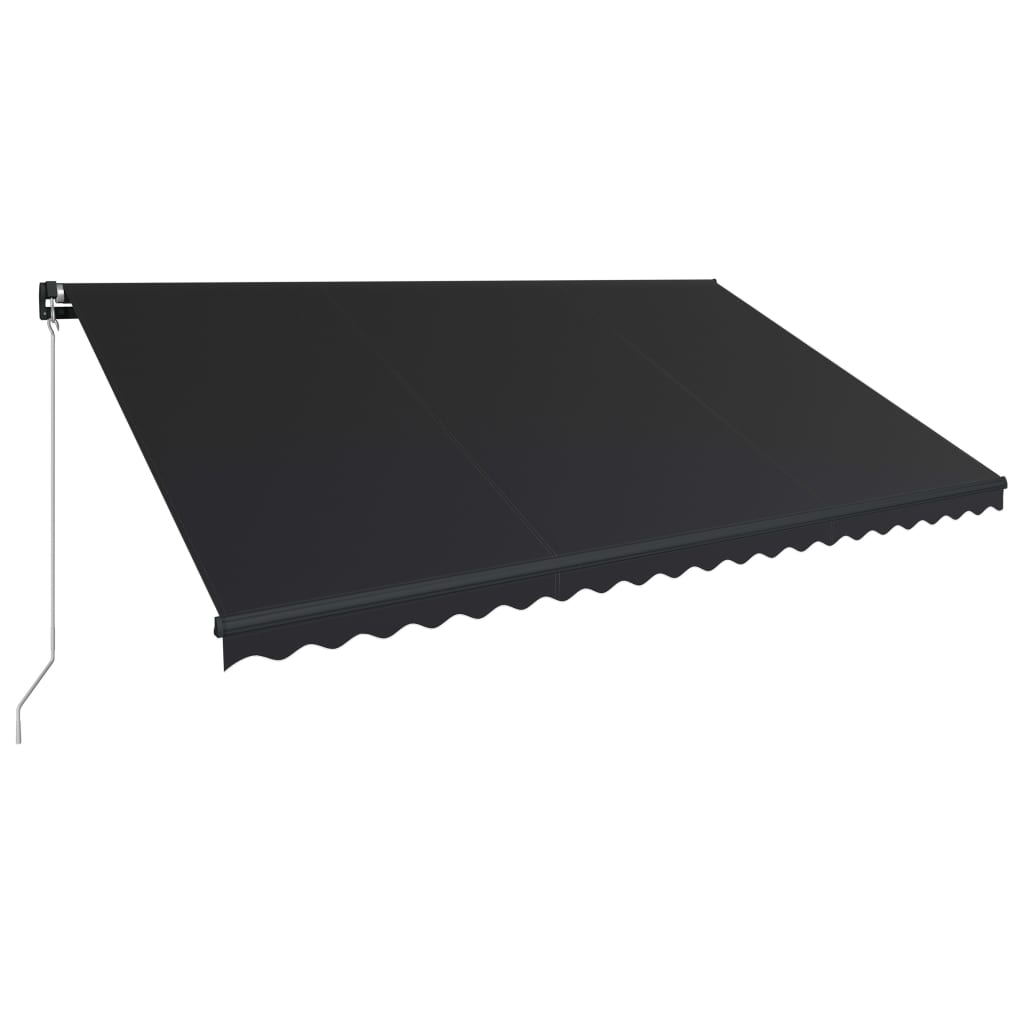 vidaXL Markise Manuell Einziehbar mit LED 500x300 cm Anthrazit