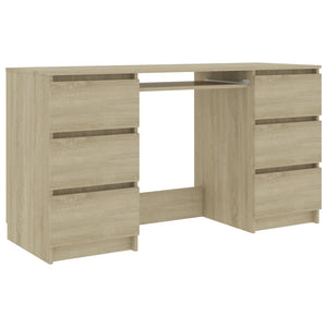 Schreibtisch Sonoma-Eiche 140x50x77 cm Holzwerkstoff Stilecasa