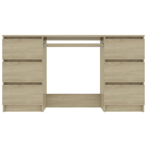 Schreibtisch Sonoma-Eiche 140x50x77 cm Holzwerkstoff Stilecasa