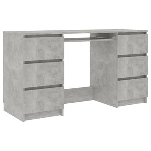 Schreibtisch Betongrau 140x50x77 cm Holzwerkstoff Stilecasa