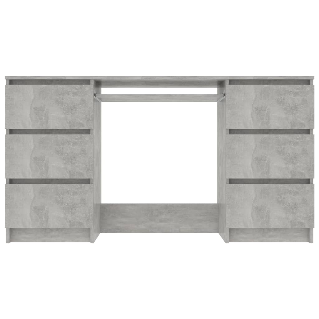 Schreibtisch Betongrau 140x50x77 cm Holzwerkstoff Stilecasa