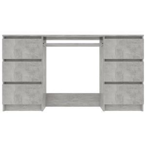 Schreibtisch Betongrau 140x50x77 cm Holzwerkstoff Stilecasa