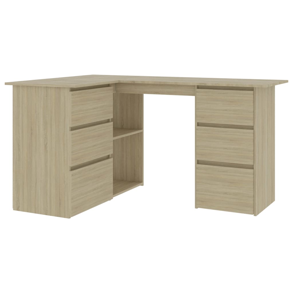 Eckschreibtisch Sonoma-Eiche 145x100x76 cm Holzwerkstoff Stilecasa