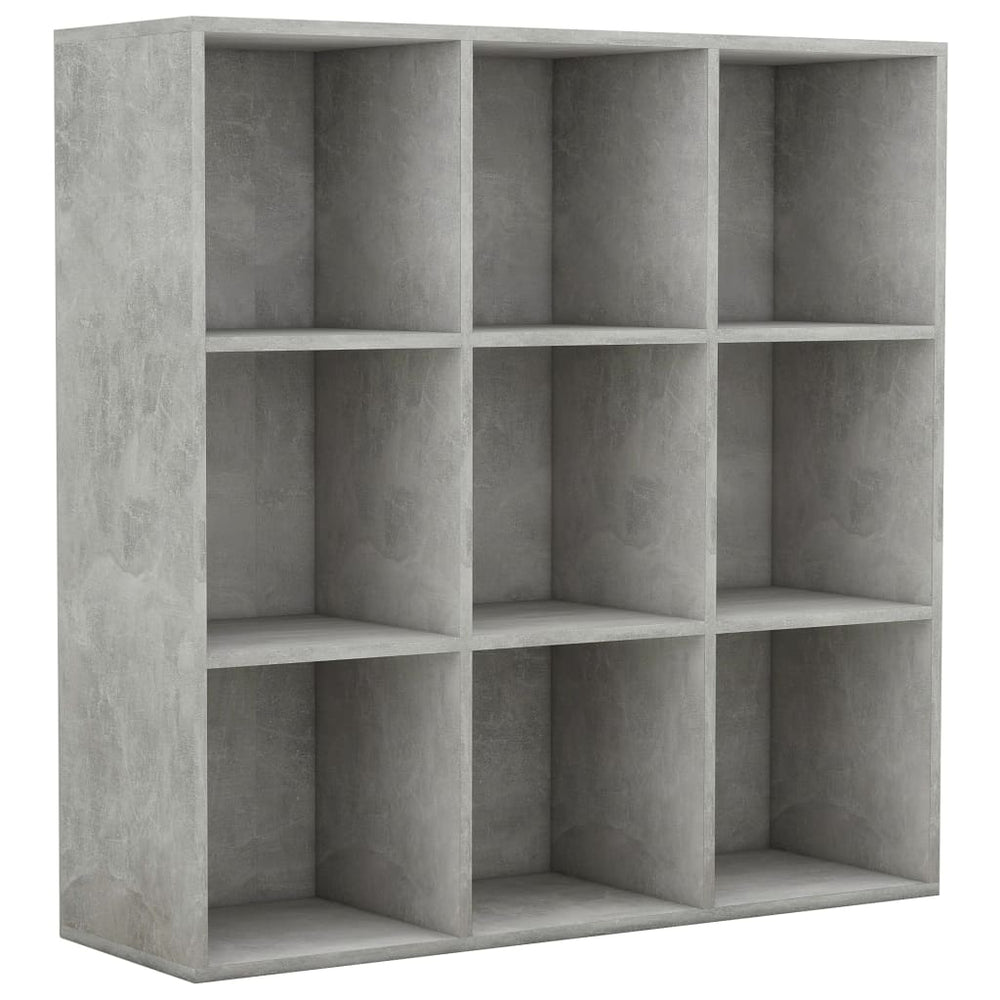 Bücherregal Betongrau 98x30x98 cm Holzwerkstoff Stilecasa