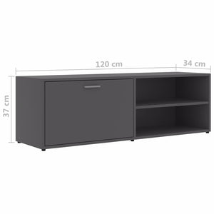 vidaXL TV-Schrank Grau 120x34x37 cm Holzwerkstoff