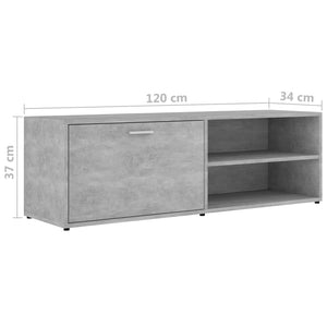 vidaXL TV-Schrank Betongrau 120x34x37 cm Holzwerkstoff