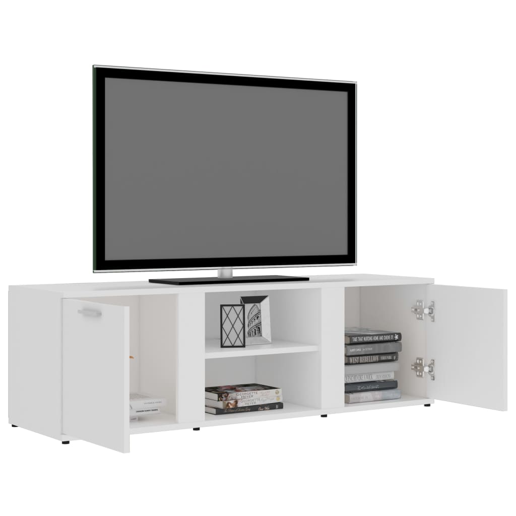 vidaXL TV-Schrank Weiß 120x34x37 cm Holzwerkstoff