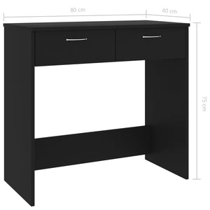 vidaXL Schreibtisch Schwarz 80x40x75 cm Holzwerkstoff