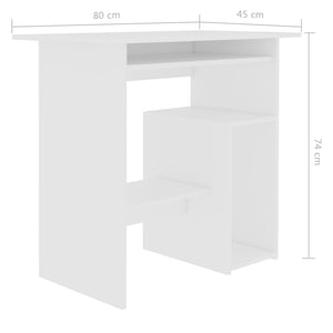 Schreibtisch Weiß 80x45x74 cm Holzwerkstoff Stilecasa