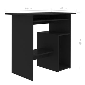 vidaXL Schreibtisch Schwarz 80x45x74 cm Holzwerkstoff