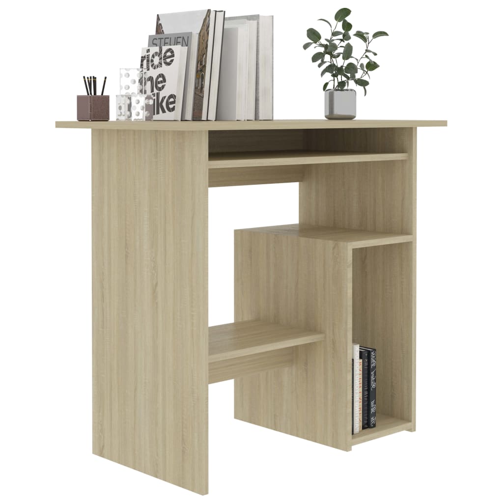 vidaXL Schreibtisch Sonoma-Eiche 80x45x74 cm Holzwerkstoff