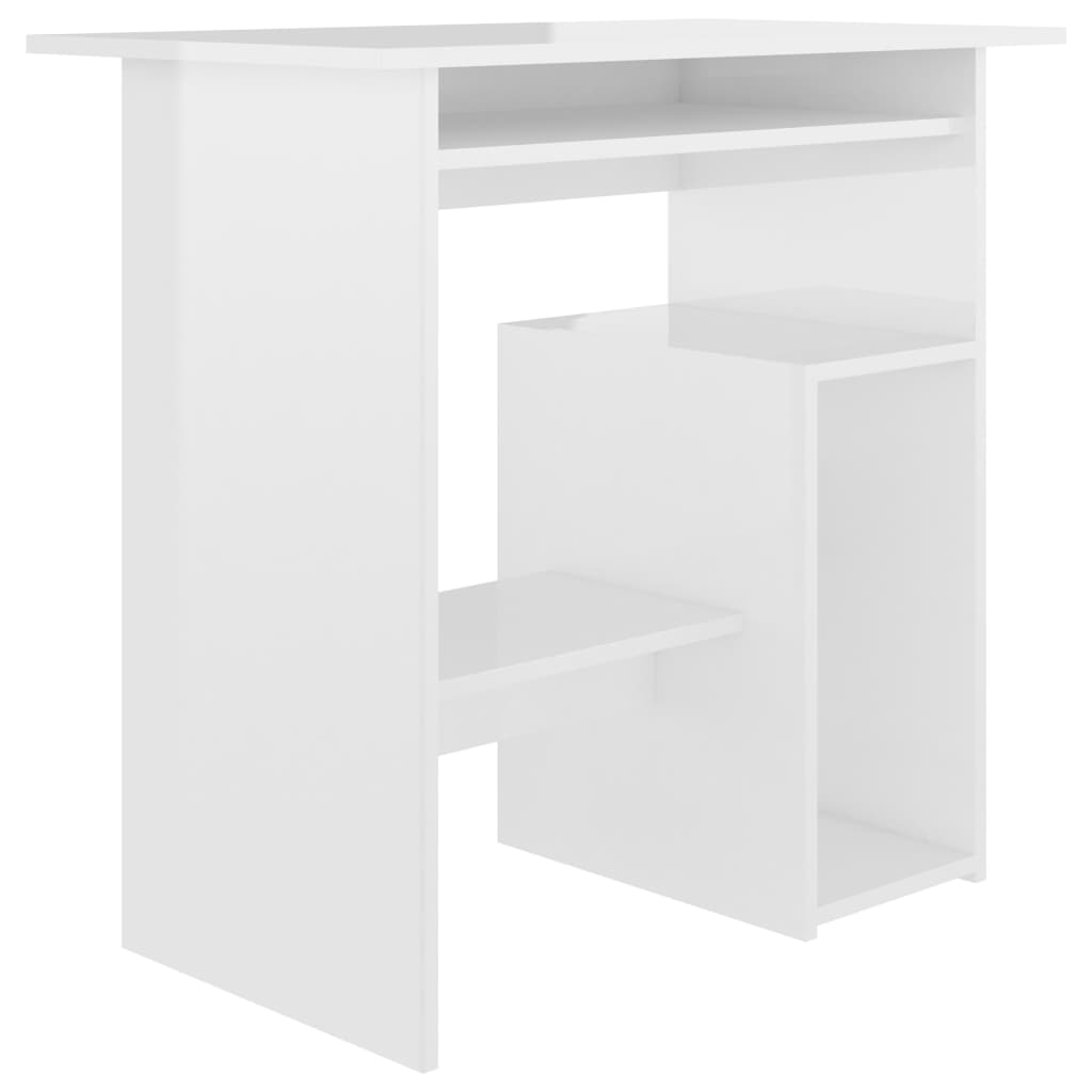 vidaXL Schreibtisch Hochglanz-Weiß 80x45x74 cm Holzwerkstoff