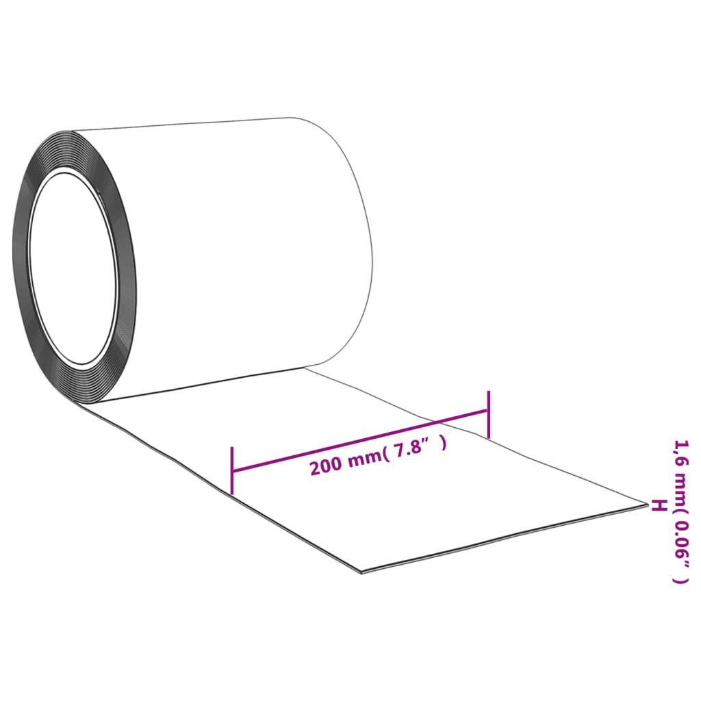 vidaXL Streifenvorhang Rolle PVC 2 mm x 200 mm 25m