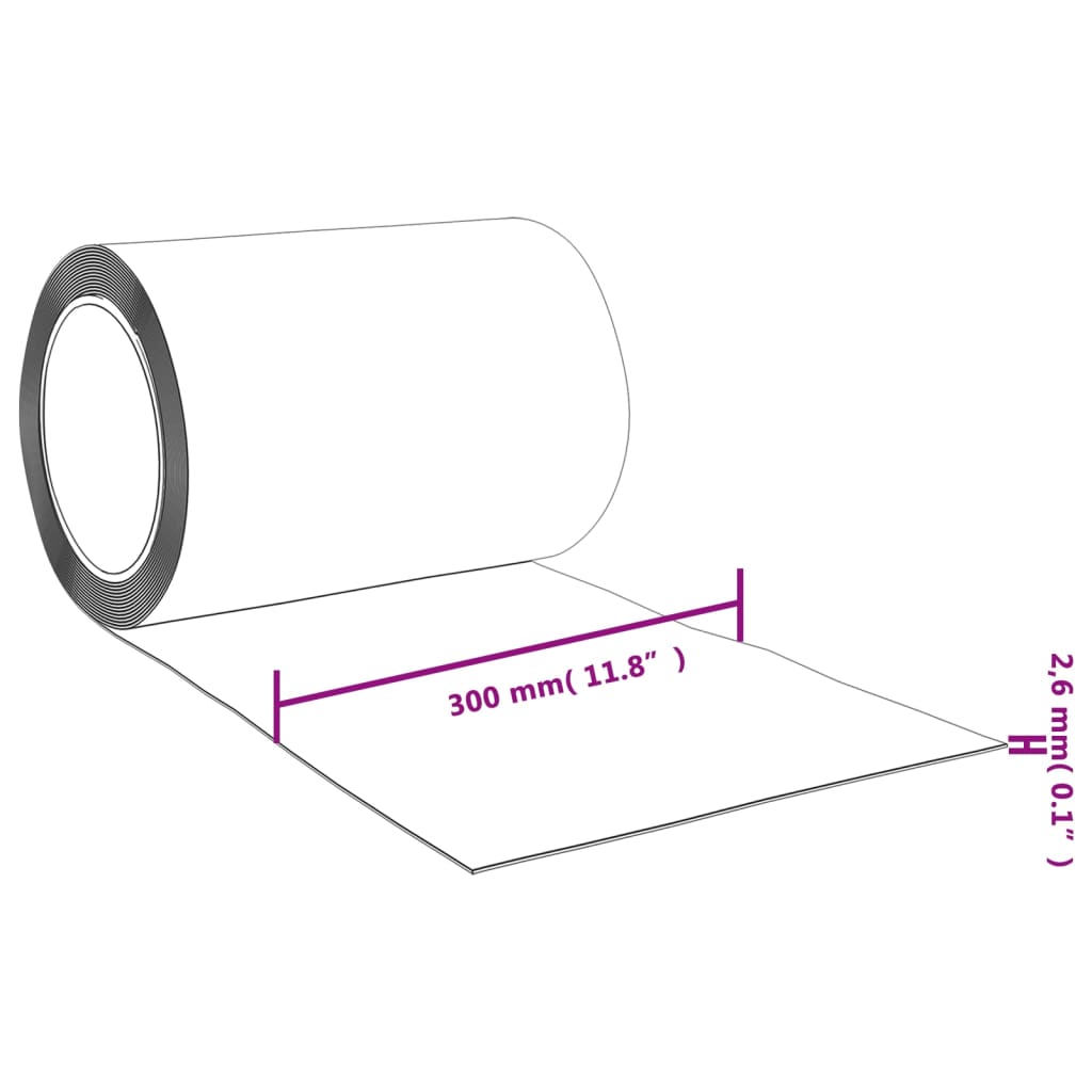 vidaXL Streifenvorhang Rolle PVC 3 mm x 300 mm 25 m