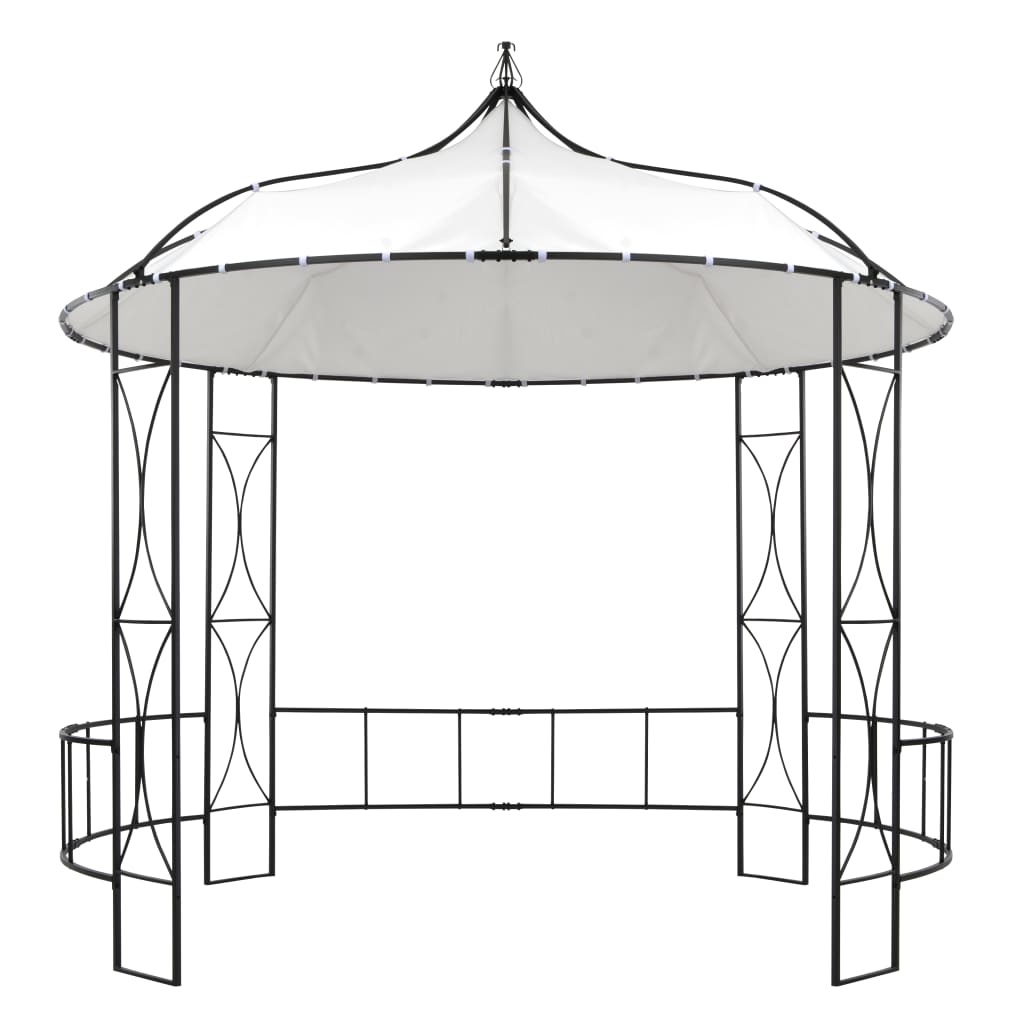 Pavillon 300 x 290 cm Weiß Rund