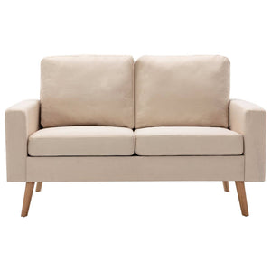 vidaXL 2-Sitzer-Sofa Creme Stoff