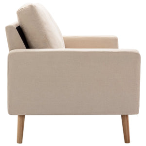 vidaXL 2-Sitzer-Sofa Creme Stoff