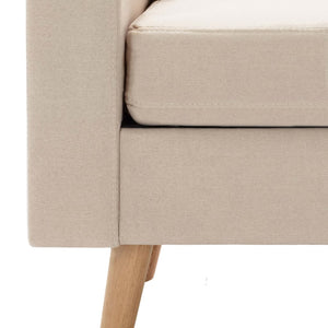 vidaXL 2-Sitzer-Sofa Creme Stoff