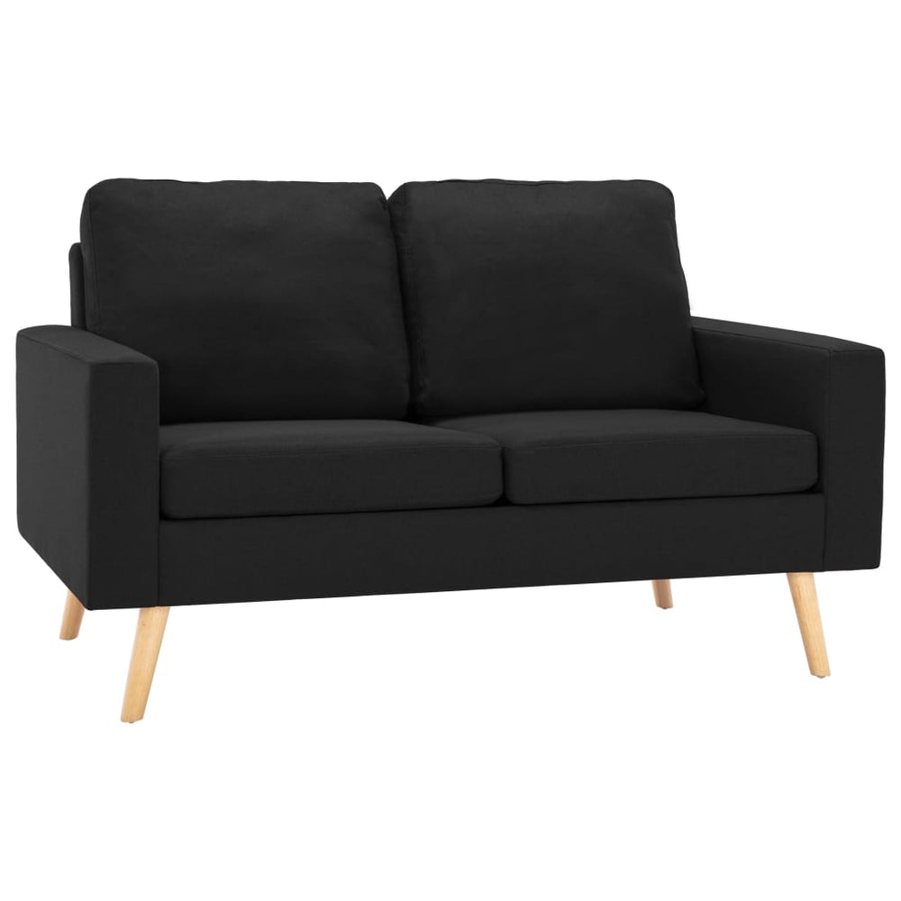 2-Sitzer-Sofa Schwarz Stoff Stilecasa