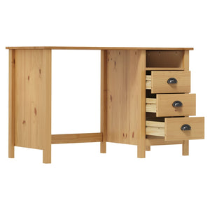 Schreibtisch Hill mit 3 Schubladen 120×50×74 cm Kiefernholz Stilecasa