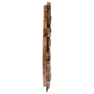 vidaXL Wandspiegel 40 cm Teak Rund