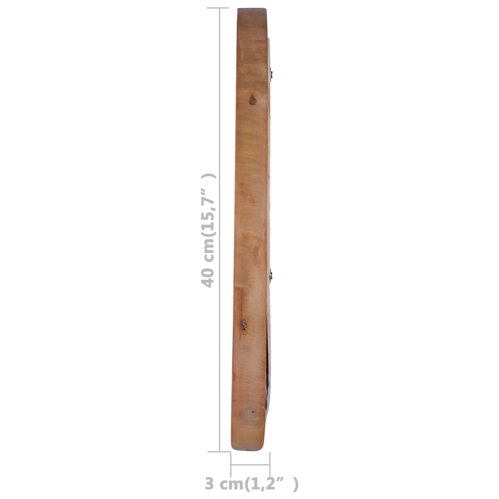 vidaXL Wandspiegel 40 cm Teak Rund