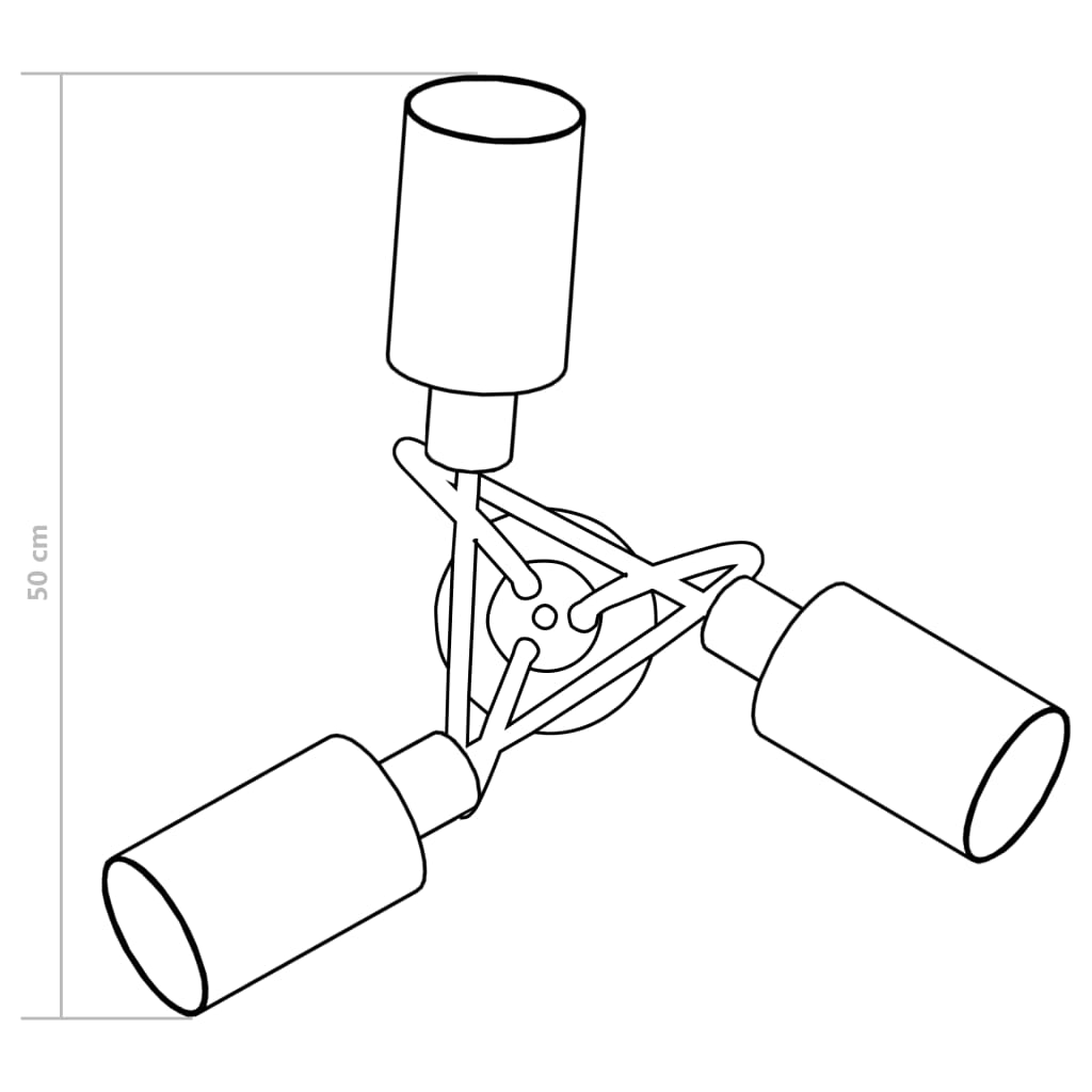 Deckenleuchte mit Keramik-Lampenschirmen für 3 E14 Glühlampen