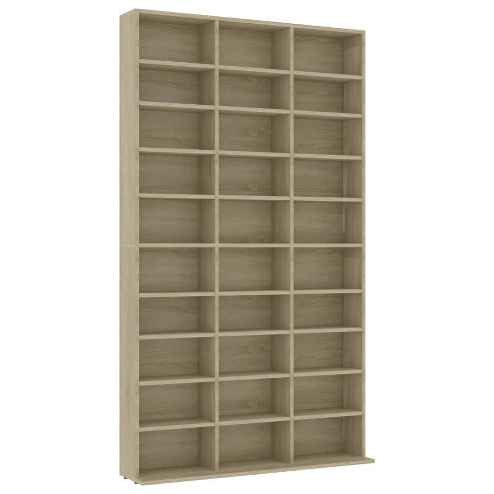 CD-Schrank Sonoma-Eiche 102x16x177,5 cm Holzwerkstoff Stilecasa