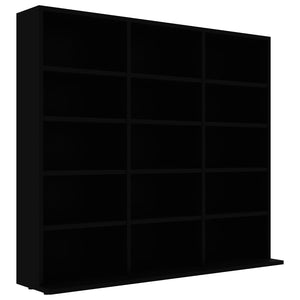 CD-Regal Schwarz 102x23x89,5 cm Holzwerkstoff Stilecasa