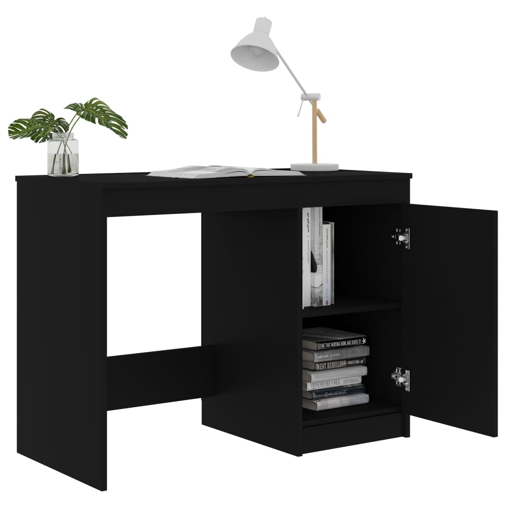 vidaXL Schreibtisch Schwarz 100x50x76 cm Holzwerkstoff