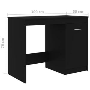 vidaXL Schreibtisch Schwarz 100x50x76 cm Holzwerkstoff