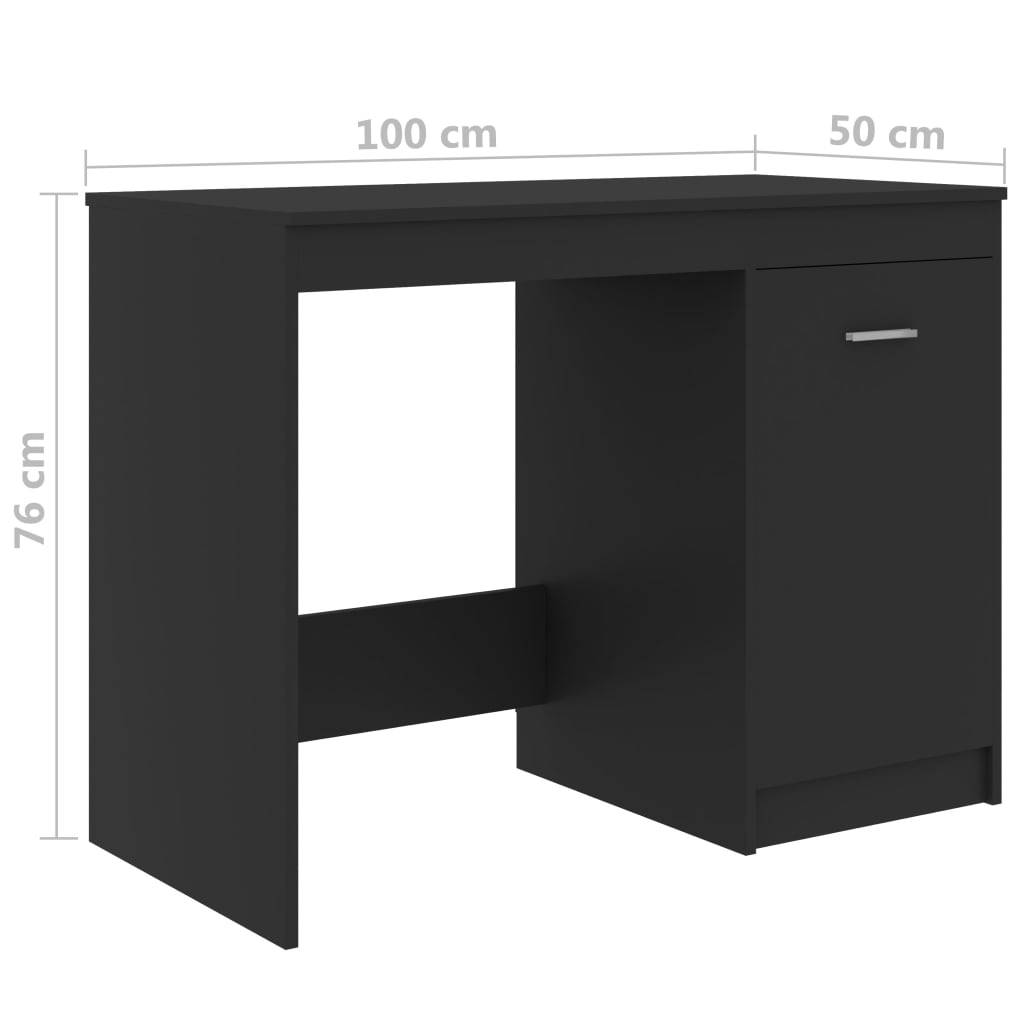 vidaXL Schreibtisch Grau 100x50x76 cm Holzwerkstoff