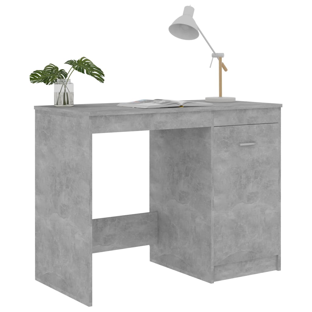 vidaXL Schreibtisch Betongrau 100x50x76 cm Holzwerkstoff