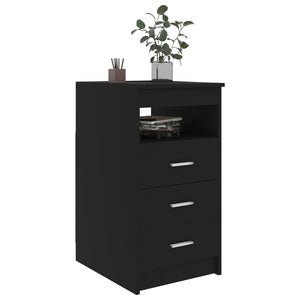 Sideboard mit Schubladen Schwarz 40x50x76 cm Holzwerkstoff Stilecasa