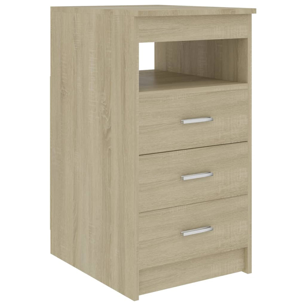 Sideboard mit Schubladen Sonoma-Eiche 40x50x76 cm Holzwerkstoff Stilecasa