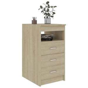 Sideboard mit Schubladen Sonoma-Eiche 40x50x76 cm Holzwerkstoff Stilecasa