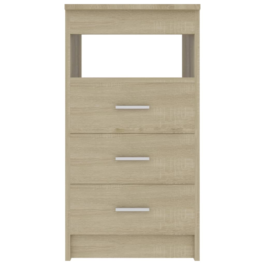 Sideboard mit Schubladen Sonoma-Eiche 40x50x76 cm Holzwerkstoff Stilecasa