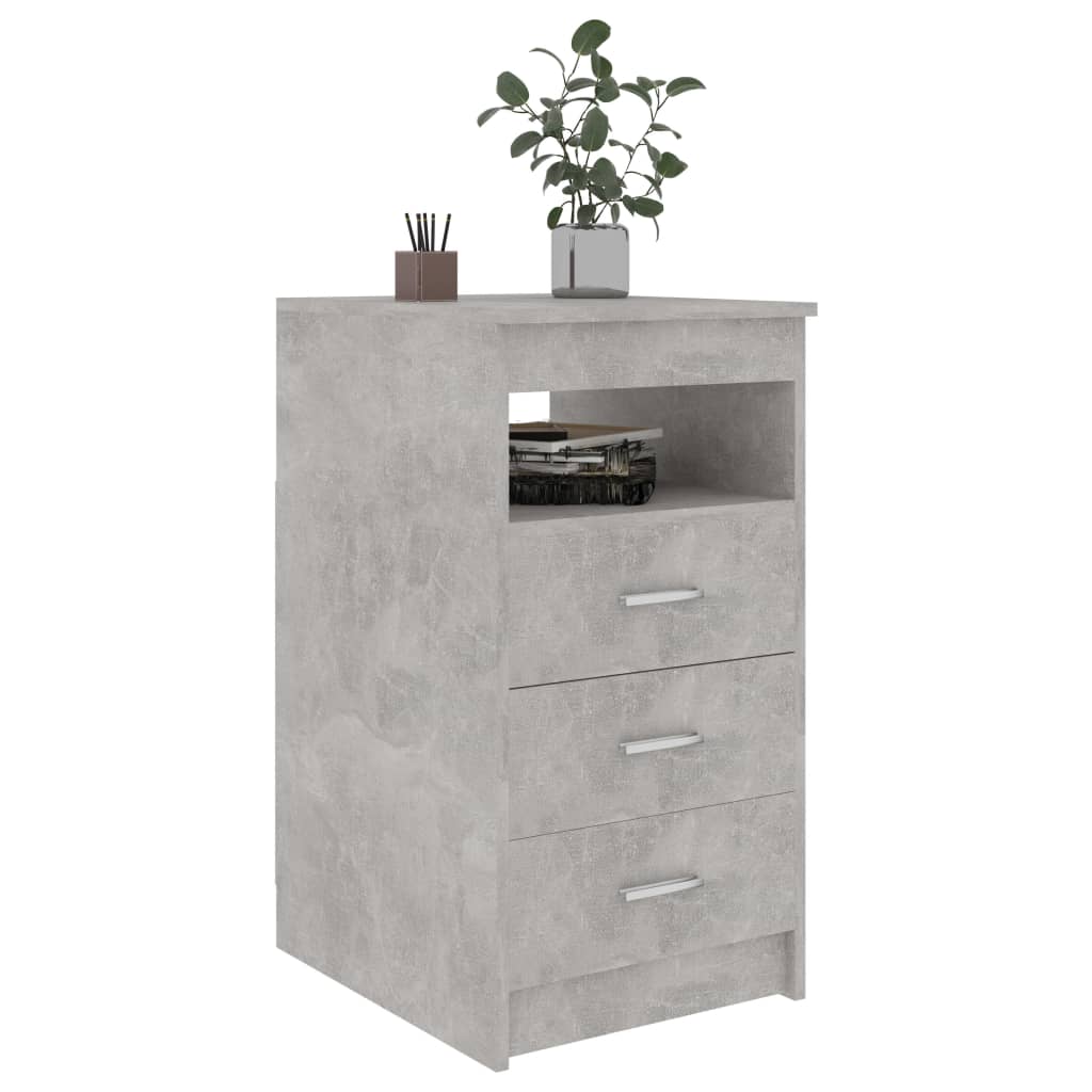 vidaXL Sideboard mit Schubladen Betongrau 40x50x76 cm Holzwerkstoff