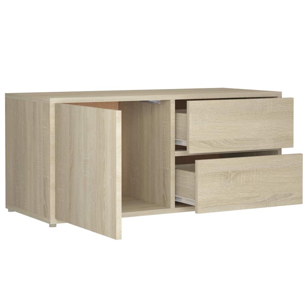 vidaXL TV-Schrank Sonoma-Eiche 80x34x36 cm Holzwerkstoff