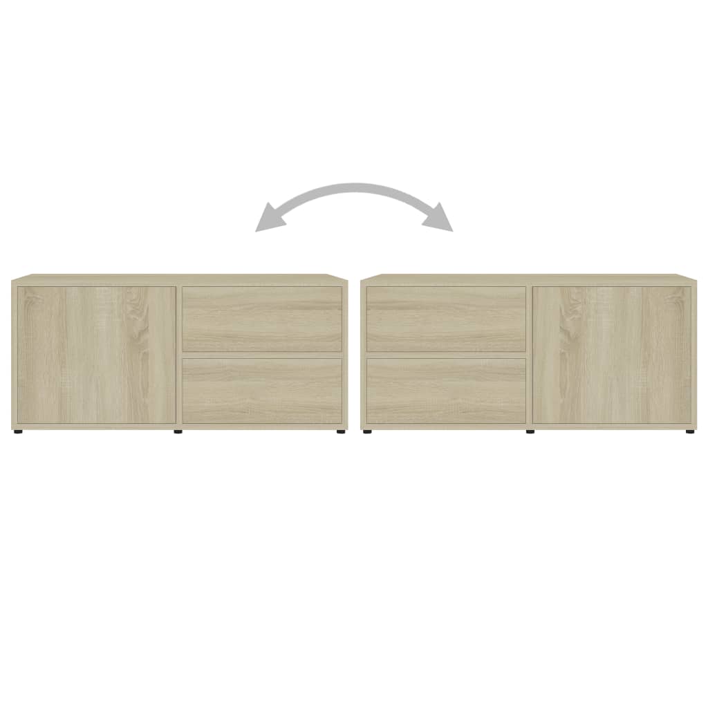 vidaXL TV-Schrank Sonoma-Eiche 80x34x36 cm Holzwerkstoff