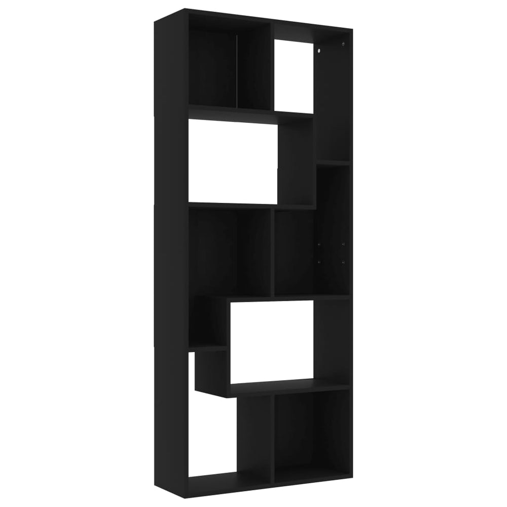 Bücherregal Schwarz 67x24x161 cm Holzwerkstoff Stilecasa