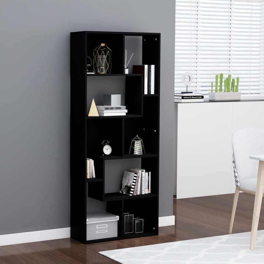 Bücherregal Schwarz 67x24x161 cm Holzwerkstoff Stilecasa